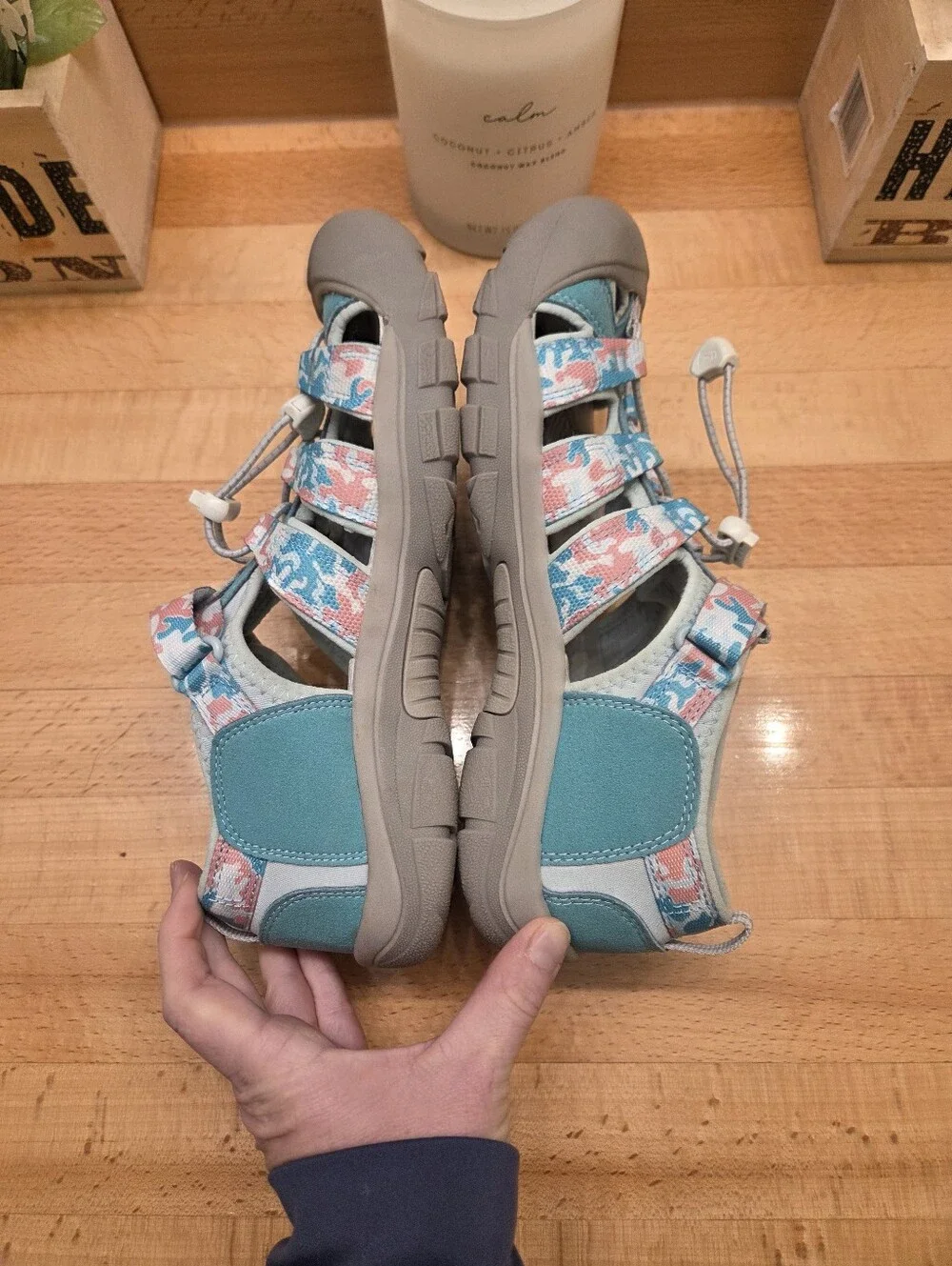 KEEN Kids' Newport H2 Sandals Camo/Pink Icing Size 7 (Womens 8.5)
